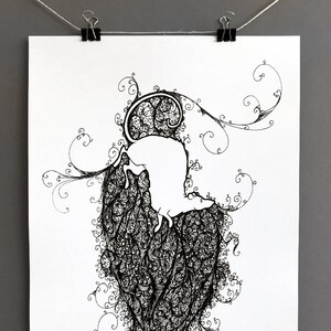 Rat Art Large Print 11x17 Black and White