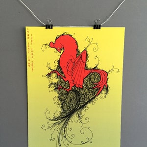 Chinese Zodiac Rooster Large Art Print 11x17 Wall Art