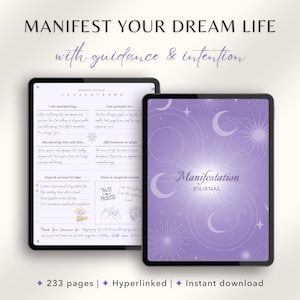 Dziennik manifestacji w wersji cyfrowej, planer prawa przyciągania i wizualizacji, dziennik manifestacji GoodNotes