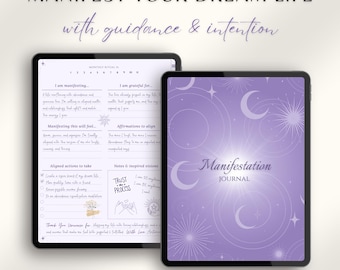 Diario de Manifestación Digital, Planificador de la Ley de Atracción y Visualización, GoodNotes Manifesting Journal