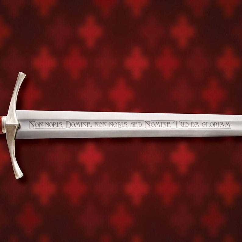 Handmade Medieval the Accolade Sword of the Knights Templar Replica ...