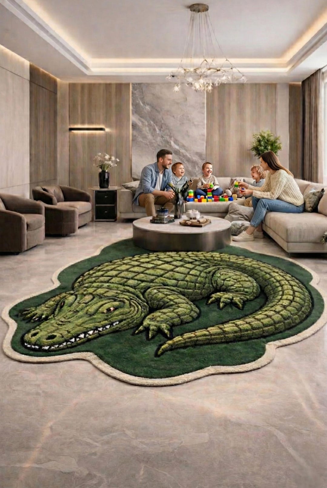 Croods Rug Hand Tufted Crocodile Rug, Kids Playroom Carpet, Animal Shape - Etsy
