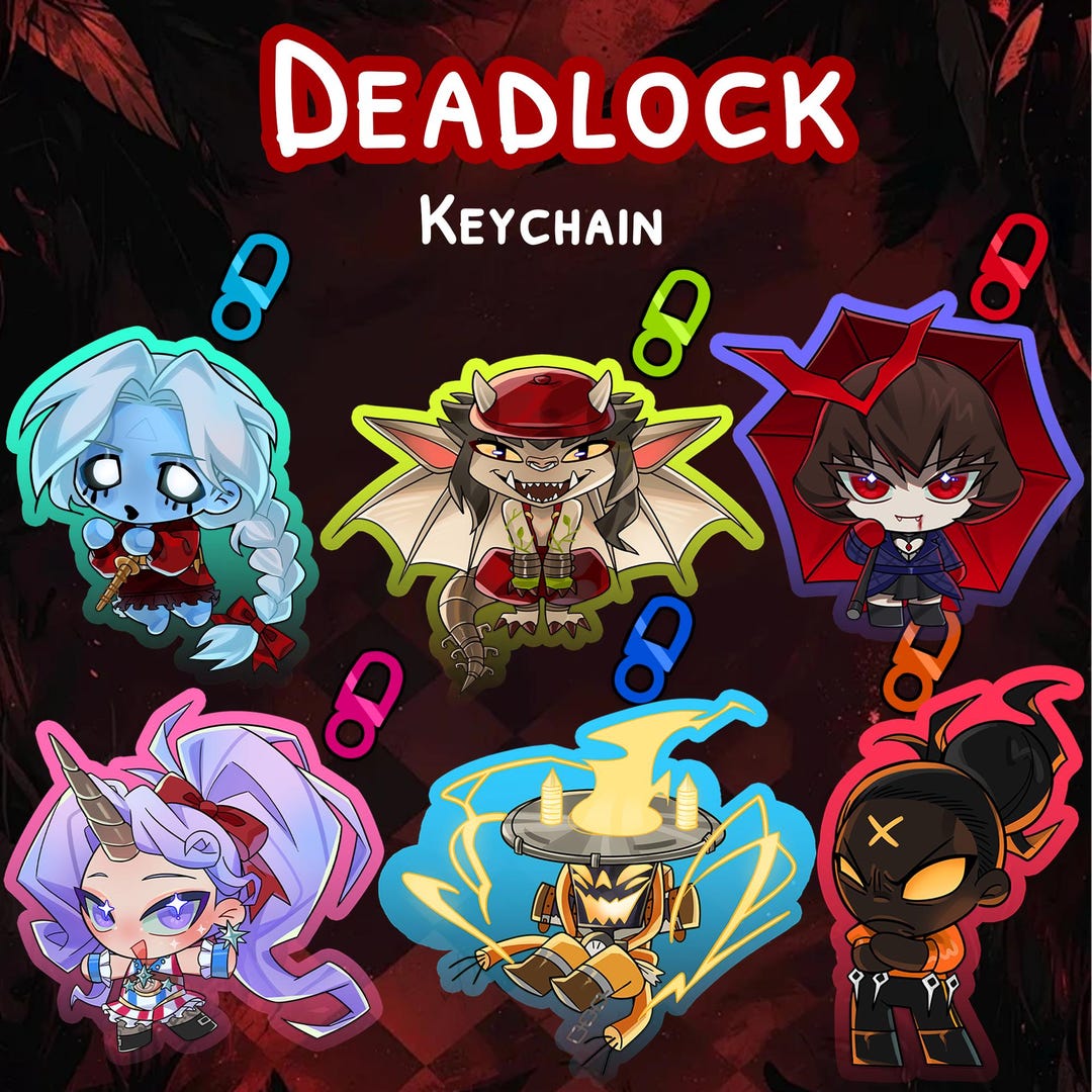 Deadlock Acrylic Keychain | Ivy,vindicta,mina,celeste,seven,haze | 2 ...