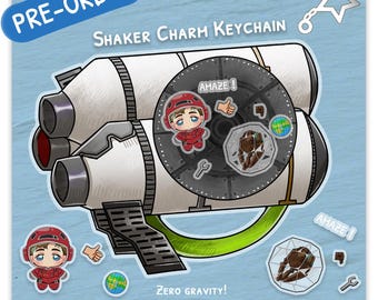 Rocky the Alien Shaker Keychain Charm,Rocky Grace Project Hail Mary Fan Art Charm 7.5cm/2.95in Grace Keychain