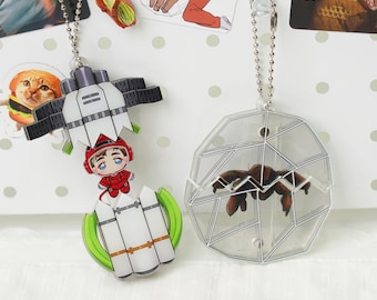 Project Hail Mary Rocky Alien Rocky sleutelhangers, fanart-bundel, Grace sleutelhanger (magnetisch uittrekbaar)