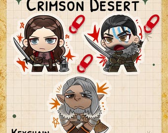 Crimson Desert 丨 Sleutelhanger 2 inch, handgemaakte fan cadeau-merchandise