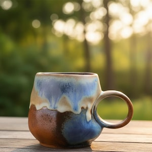 Può includere: Un set di tre tazze in ceramica con finitura opaca e macchiettata. Le tazze sono nei toni del crema, grigio chiaro e grigio scuro. Ogni tazza ha un design semplice e minimalista.