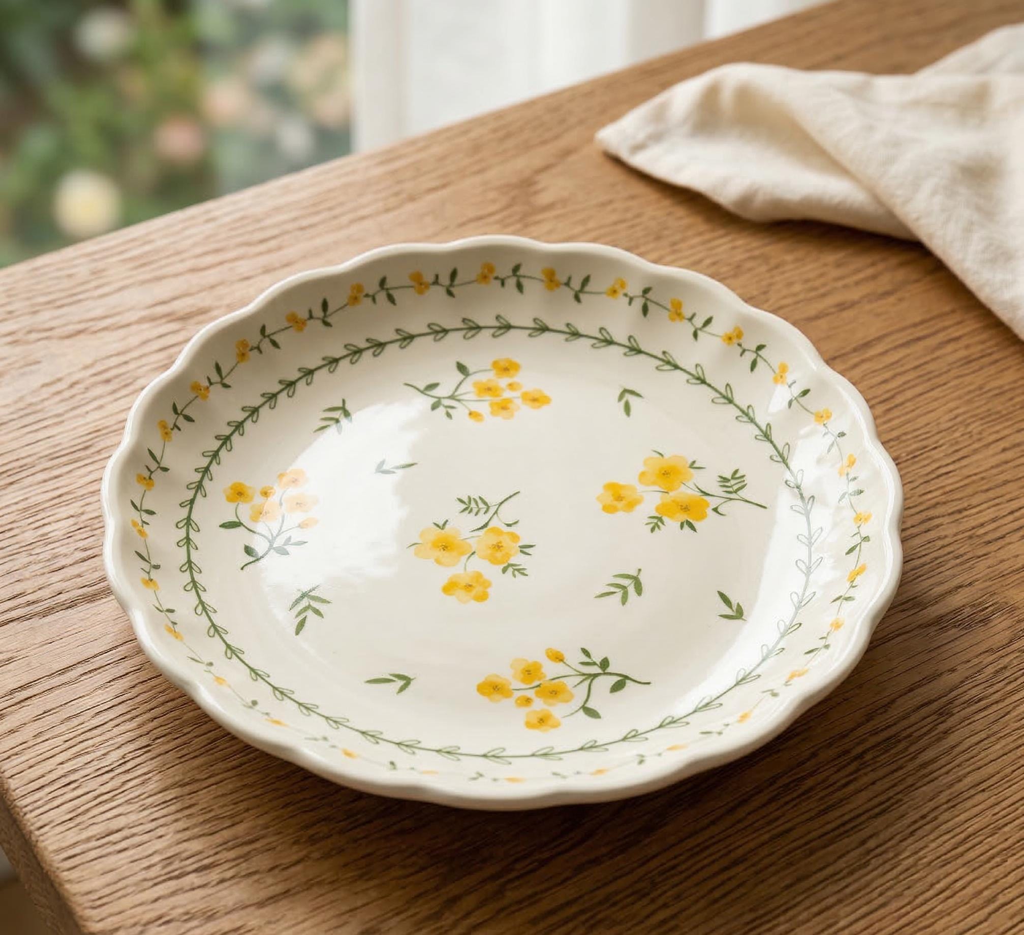 黄色い花柄の食器 - Etsy 日本