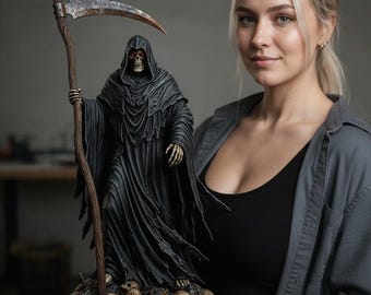 Sensenmann STL Datei - Dark Fantasy Death Figur 3D Druckbares Modell (Digitaler Download)