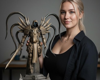 Heavenly Archangel Warrior STL File – Angel of Justice Fantasy 3D Printable Model