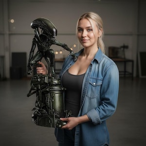 Archivo STL de Xenomorfo: Modelo imprimible en 3D de criatura alienígena (descarga digital)