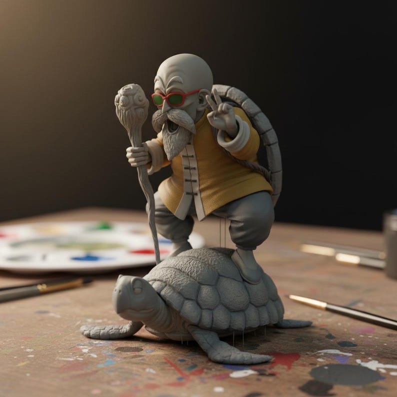 Master Roshi STL File – Dragon Ball Inspired Martial Arts Master 3D ...