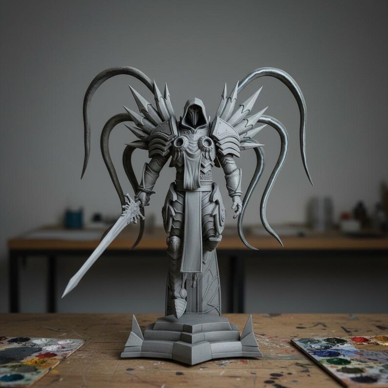 Heavenly Archangel Warrior STL File – Angel of Justice Fantasy 3D ...