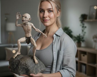 Gollum Diorama STL-Datei - LOTR Inspirierte Höhlenszene 3D druckbare Modell (Digitaler Download)