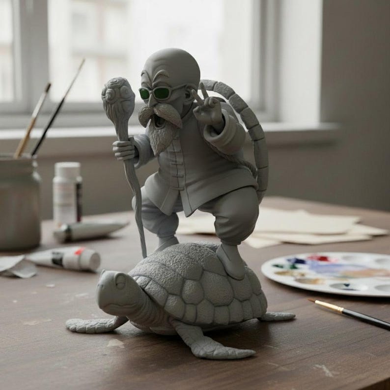 Master Roshi STL File – Dragon Ball Inspired Martial Arts Master 3D ...