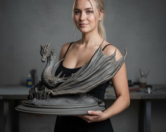 Smaug STL File – LOTR Inspired Fire Dragon 3D Printable Model (Digital Download)