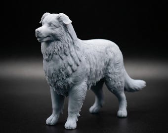 Australian Shepherd STL File for Printing, Aussie Dog Statue Digital File (Instant Download)