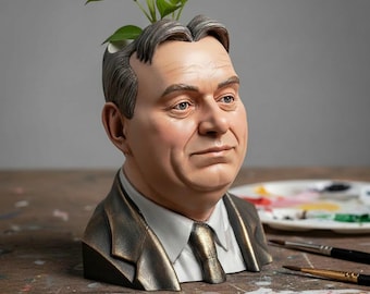 Viktor Orbán Planter STL File - Büste Blumentopf 3D Druckbare Modell (Digitaler Download)