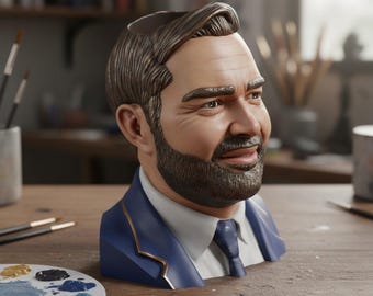JD Vance Toilettenbürstenhalter STL-Datei - Satirische Büste Badezimmerhalter 3D Druckbare Modell (Digitaler Download)