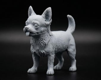Chihuahua STL File for Printing, Dog Statue Digital File