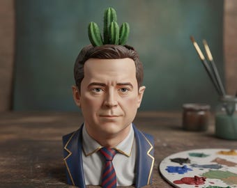 Zelensky Planter STL File - Portrait Blumentopf 3D Druckbares Modell (Digitaler Download)