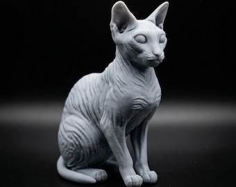 Sphynx STL File for Printing, Cat Statue Digital File (Instant Download)