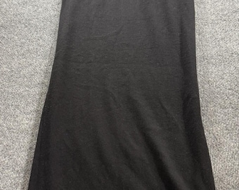 VTG Donna Karan Black Label Sleeveless Maxi Dress Textured Ribbed Chest 90s Sz S