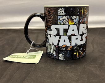 Silver Buffalo Star Wars 20oz Ceramic Coffee Tea Mug Allover Comic Print 2021