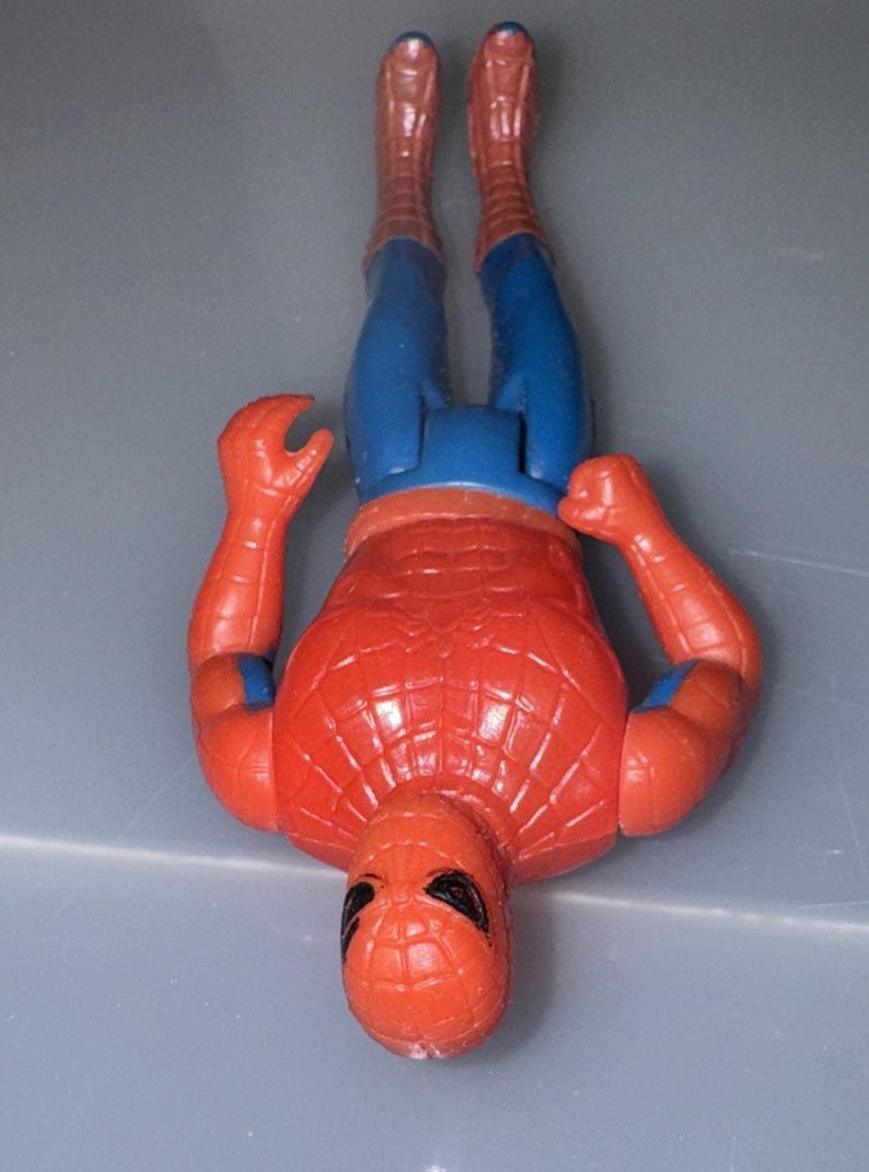 Vtg 1975 Mego Pocket Heroes Spider-Man 4" Figure Rare Blue Arm Variant Marvel Bild 6
