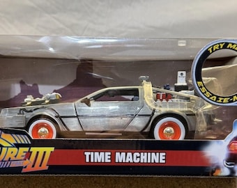 Jada 1:24 Back to the Future 3 DeLorean Time Machine Light Up Hollywood Rides