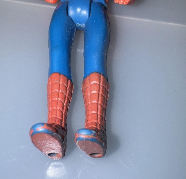 Vtg 1975 Mego Pocket Heroes Spider-Man 4" Figure Rare Blue Arm Variant Marvel Bild 8
