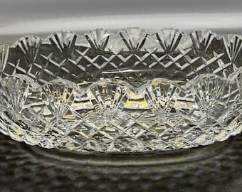 Waterford Crystal Irish Treasures Master Cutter 10" Oval Centerpiece Bowl