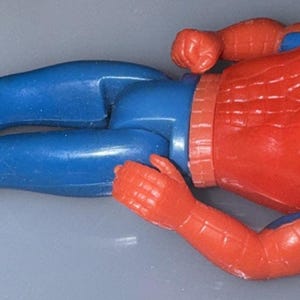 Vtg 1975 Mego Pocket Heroes Spider-Man 4" Figure Rare Blue Arm Variant Marvel Bild 5