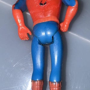 Vtg 1975 Mego Pocket Heroes Spider-Man 4" Figure Rare Blue Arm Variant Marvel Bild 9