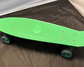 Vintage Penny Cruiser Skateboard Green Skate Board Teal Wheels Australia 22"