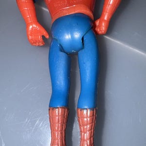Vtg 1975 Mego Pocket Heroes Spider-Man 4" Figure Rare Blue Arm Variant Marvel Bild 11