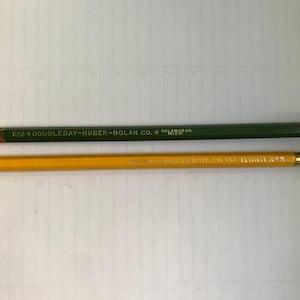 2 Rare Vintage "USA" Pencils With LONG FERRULES From Early 1900's - Unused - New Old Stock - Very Collectible!
