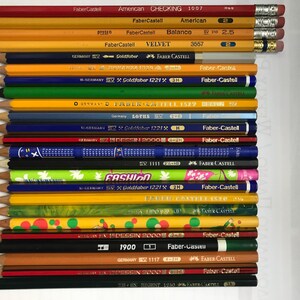 24 Vintage FABER-CASTELL Pencils: Dessin, Lotus, Bonanza, Goldfaber, Regent, Lido, etc. - Unused - New Old Stock - Very Collectible! image 2