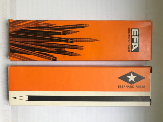 24 Vintage EBERHARD FABER Pencils: EFA1000 B / 225 NATURSCHIEFER - Germany - Unused - New Old Stock