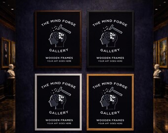 Portrait Modern Wooden Picture Frame | Gallery Wall Art, Ready to Hang