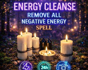 Energy Cleanse & Protection Spell – Remove Negative Energy, Evil Eye Defense, Spiritual Clearing