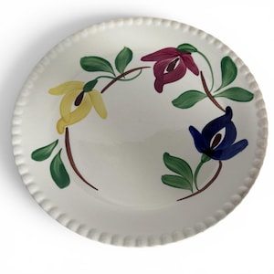Blue Ridge Southern Potteries Carnival Plate Luncheon Floral Candlewick