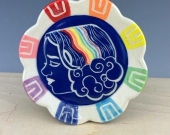 Sgraffito Engobe Trinket dish
