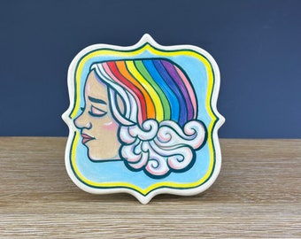 Rainbow Hair Ring Dish