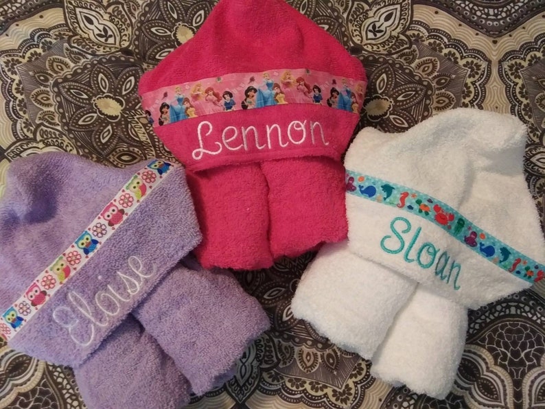 Personalized Baby Toddler Youth Hooded Towel Pool Towel Etsy