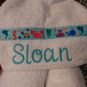 Personalized Baby Toddler Youth Hooded Towel, Pool Towel