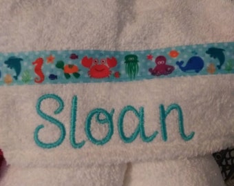 Personalized Baby Toddler Youth Hooded Towel, Pool Towel