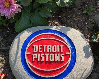 Detroit Pistons Engraved Rock