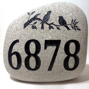 Engraved Address Stone
