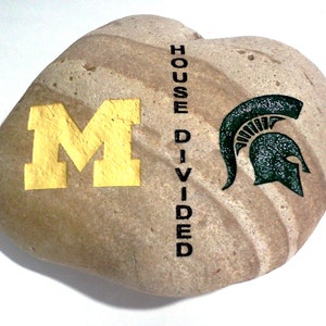 House Divided Sports Engraved Stone
